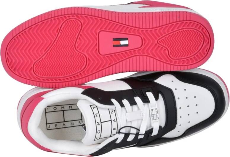 Tommy Jeans Zwarte Logo Sneakers Zwart Dames