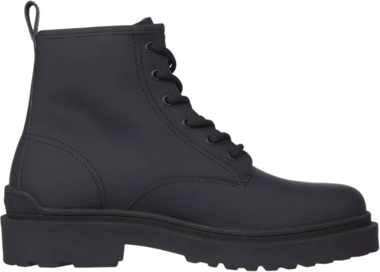 Tommy Jeans Zwarte Veterschoenen voor Mannen Black Heren