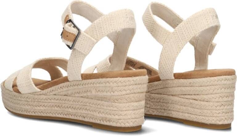 TOMS Beige Canvas Sandalen Audrey Beige Dames