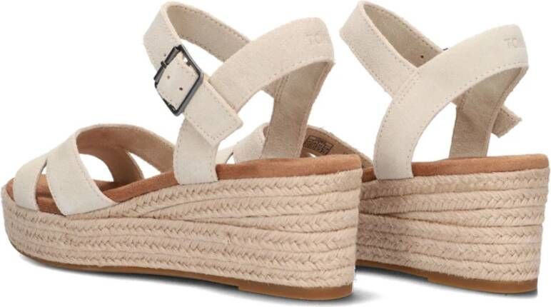 TOMS Beige Suède Sandalen Audrey Stijl Beige Dames