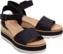 TOMS Diana black | smalle sandaal met Zwart Canvas Sandalen met hak Dames - Thumbnail 7