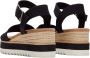 TOMS Diana black | smalle sandaal met Zwart Canvas Sandalen met hak Dames - Thumbnail 8