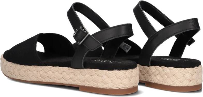 TOMS Zwarte Kruisband Sandalen Abby Black Dames