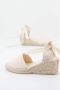 Toni Pons Valencia Dames Espadrilles met sleehak Ecru - Thumbnail 8