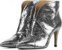 Toral Enkellaarsjes Dames Laarzen Damesschoenen Leer Slangenprint 12601 met Zilver - Thumbnail 4