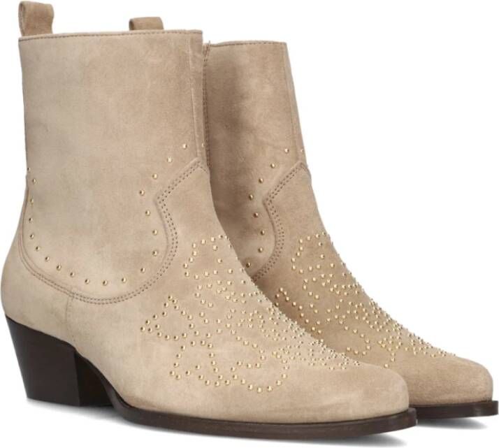 Toral Beige Suède Enkellaarzen Cameron Beige Dames