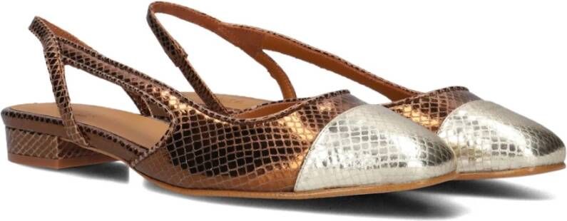 Toral Bronze Slingback Ballerina Brown Dames