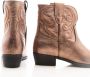 Toral Bronzen Cowboy Enkellaars Beige Dames - Thumbnail 4