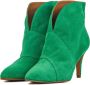 Toral Enkellaarsjes Dames Laarzen Damesschoenen Suède 12804 Groen - Thumbnail 2