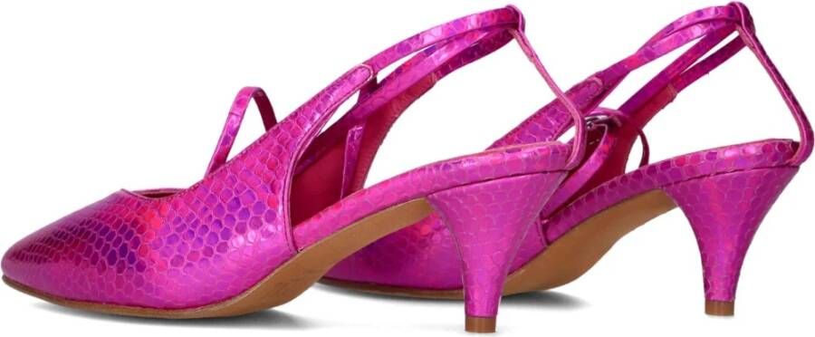 Toral Fuchsia Croco Leren Wrap Pump Pink Dames