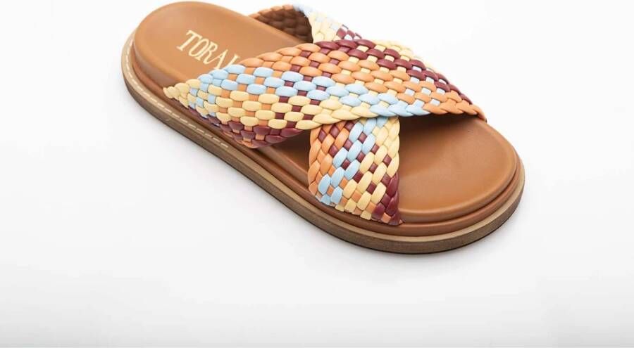 Toral Gevlochten Slipper in Meerdere Kleuren Multicolor Dames