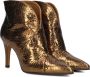 Toral Enkellaarsjes Dames Laarzen Damesschoenen Leer Slangenprint 12601 met Brons - Thumbnail 5