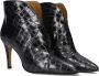 Toral Enkellaarsjes Dames Laarzen Damesschoenen Leer Crocoprint 12601 Lood - Thumbnail 2