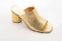 Toral Metallic Goud Leren Muiltjes Beige Dames - Thumbnail 2