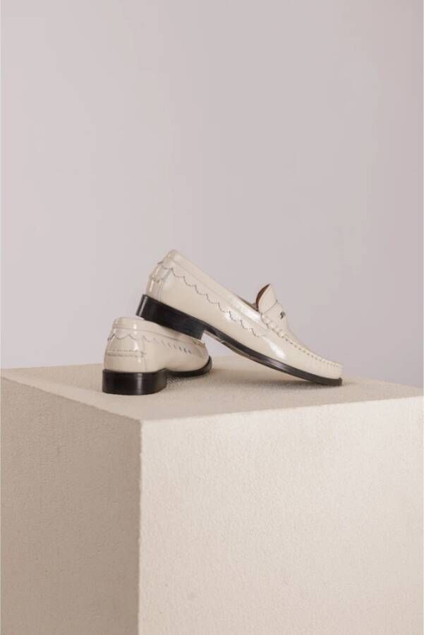 Toral Offwhite Moccasin met 1cm Hak Beige Dames