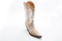 Toral Witte leren en beige suède cowboylaars Beige Dames - Thumbnail 2