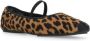 TORY BURCH Animalier Patroon Bruin Leren Ballerina's Brown Dames - Thumbnail 3