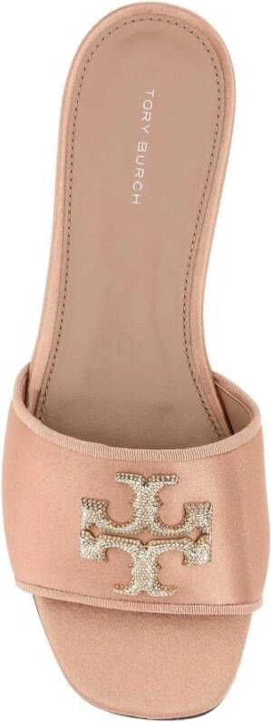 TORY BURCH Antiekroze Satijnen Eleanor Pantoffels Pink Dames