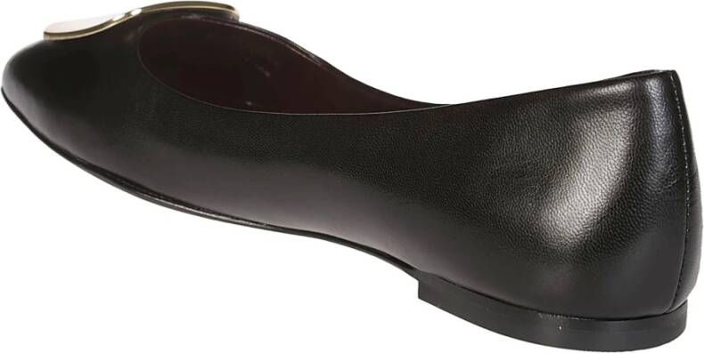 TORY BURCH Ballerina Pelle Schoenen Black Dames