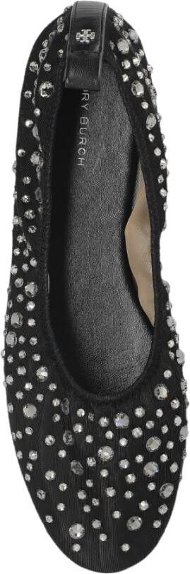 TORY BURCH Ballerina's met glinsterende kristallen Black Dames