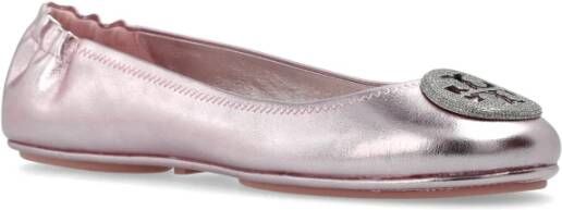 TORY BURCH Ballerina's met logo-vormige applicatie Pink Dames