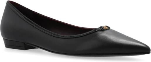 TORY BURCH Ballet Flats met Logo Black Dames