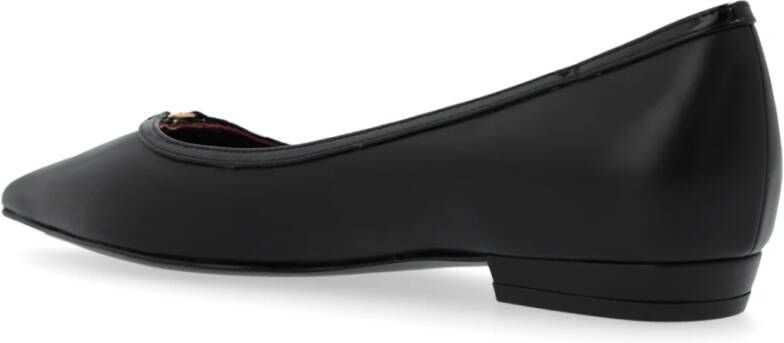 TORY BURCH Ballet Flats met Logo Black Dames