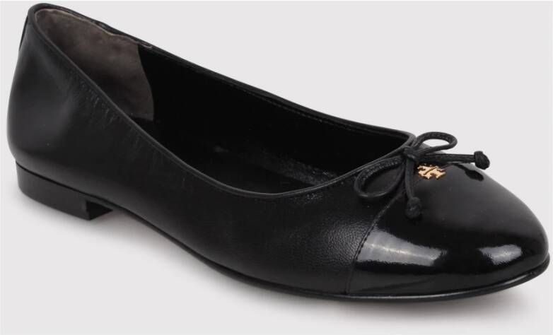 TORY BURCH Ballet Flats met Strik en Cap Toe Black Dames