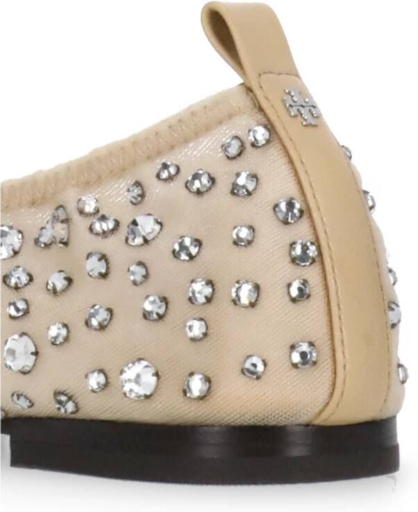 TORY BURCH Beige Ballet Flats met Strass-details Beige Dames