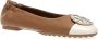 TORY BURCH Beige Cap Toe Ballet Flats Brown Dames - Thumbnail 2