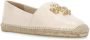 TORY BURCH Beige Leren Espadrilles Ronde Neus Logo Beige Dames - Thumbnail 3