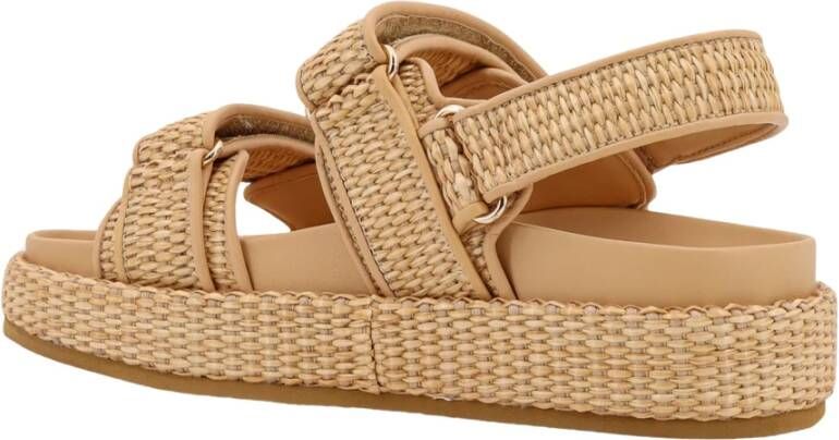 TORY BURCH Beige Sandalen met Verstelbare Banden Beige Dames