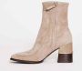 TORY BURCH Beige Suède Enkellaarzen Beige Dames - Thumbnail 3