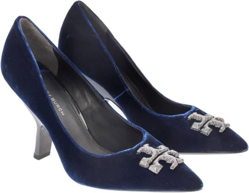 TORY BURCH Blauwe Velvet Pumps Blue Dames