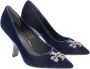 TORY BURCH Blauwe Velvet Pumps Blue Dames - Thumbnail 3