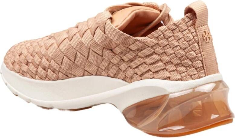 TORY BURCH Blush Geweven Stof Trainer Sneakers Pink Dames