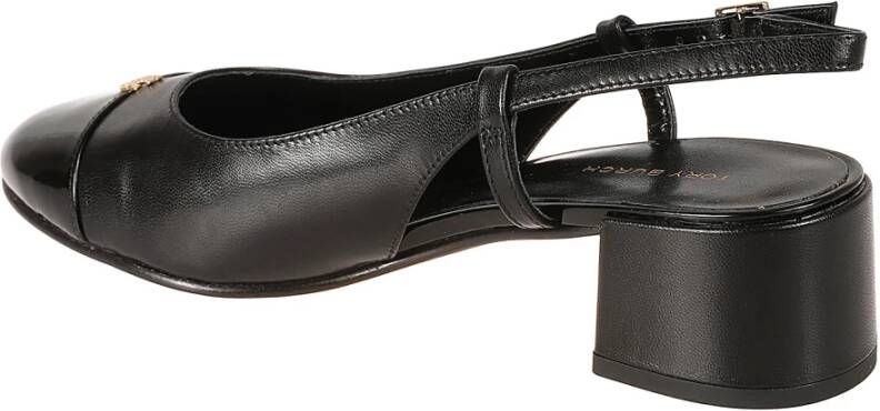 TORY BURCH Cap-Toe Slingback Sandalen Black Dames