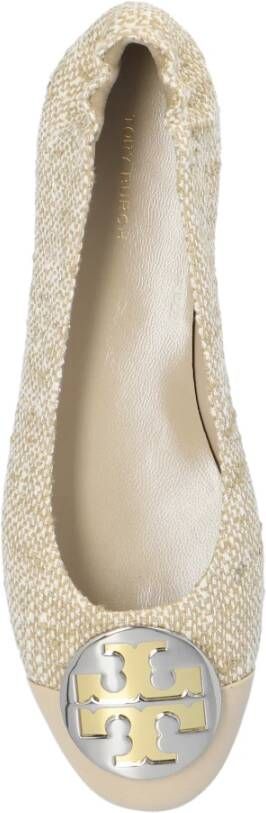 TORY BURCH Claire Cap-Toe ballerinas Beige Dames