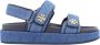 TORY BURCH Denim Logo Sandalen met Metalen Details Blue Dames - Thumbnail 2