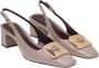 TORY BURCH Donker Elzenleer Slingback Pumps Beige Dames - Thumbnail 2