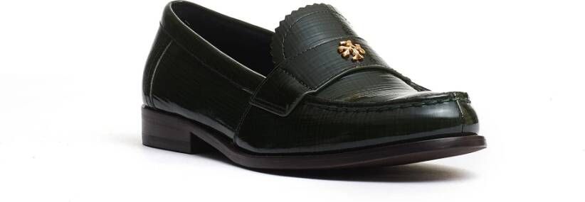 TORY BURCH Donker Everglade Klassieke Loafer Schoenen Green Dames