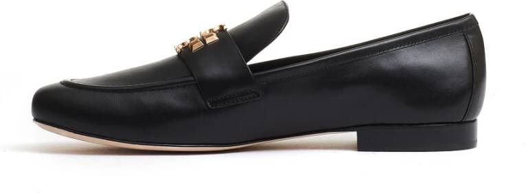 TORY BURCH Eleanor Loafer Zwart Lederen Elegante Schoen Black Dames