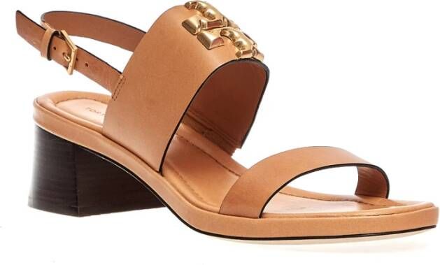 TORY BURCH Eleanor Logo Sandal Brown Dames