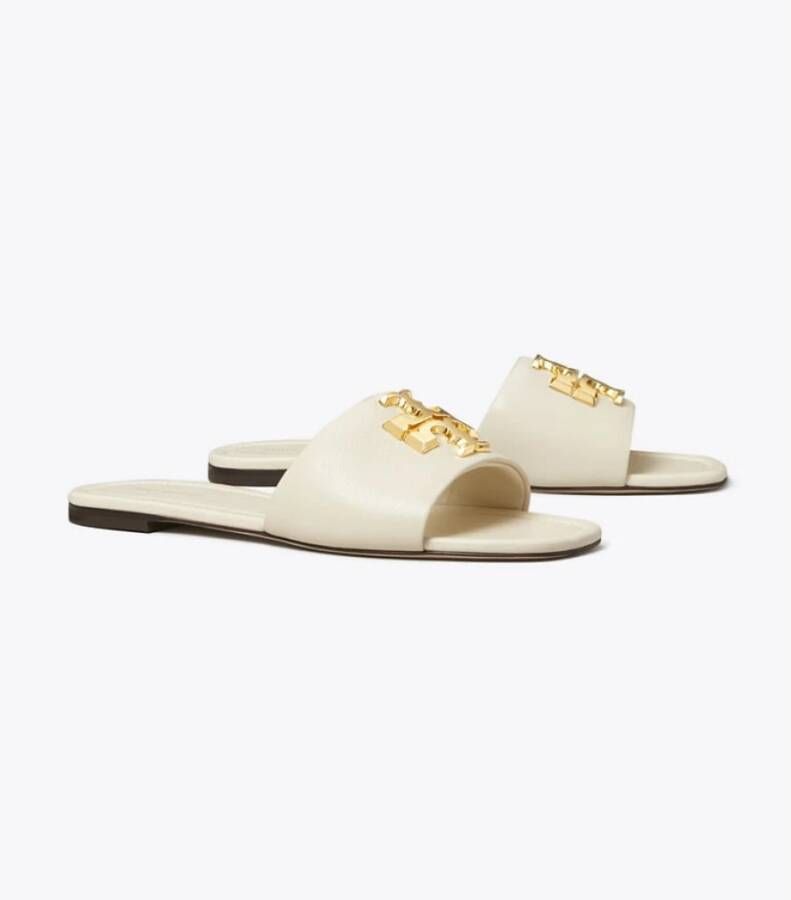 TORY BURCH Eleanor Slide Platte Sandalen Beige Dames