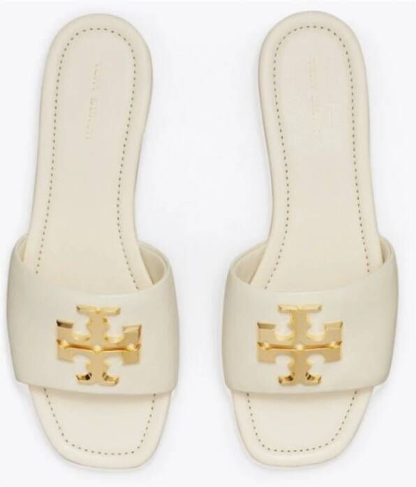 TORY BURCH Eleanor Slide Platte Sandalen Beige Dames