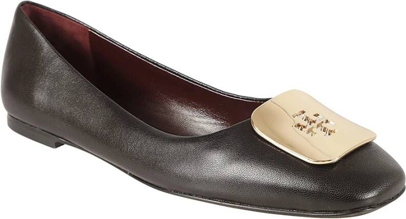 TORY BURCH Elegant Georgia Ballet Flats Black Dames