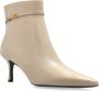 TORY BURCH Enkellaarzen Double T Beige Dames - Thumbnail 4