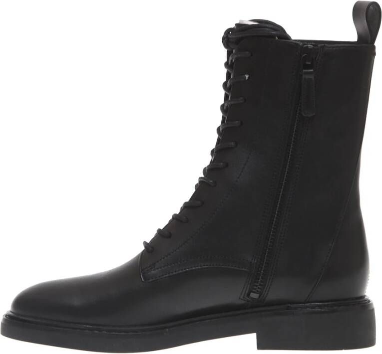 TORY BURCH Zwarte leren veterschoenen Black Dames