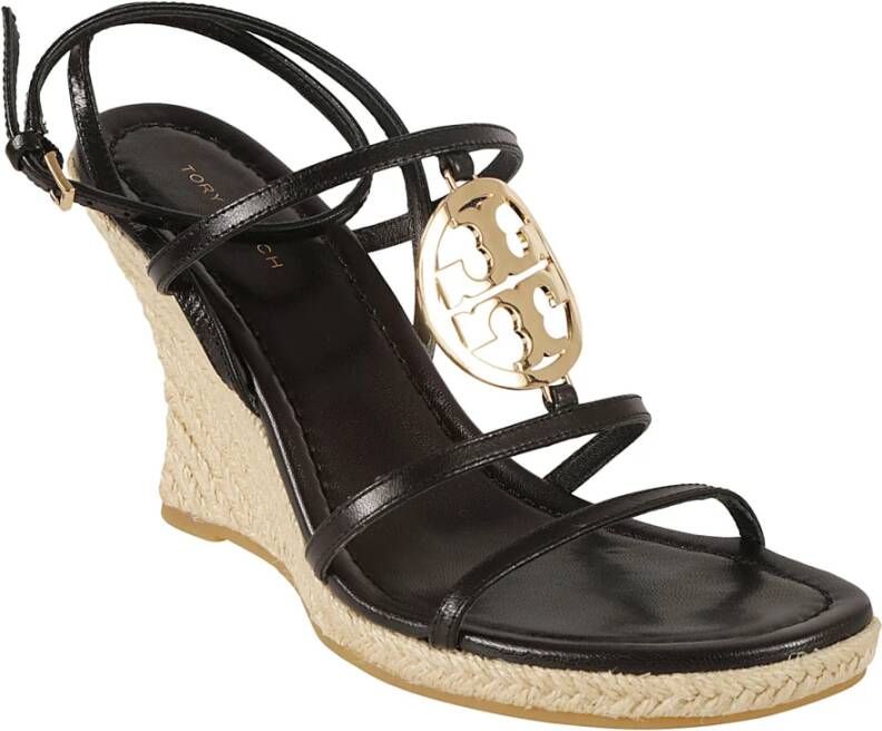 TORY BURCH Espadrille Sleehak Sandalen Black Dames