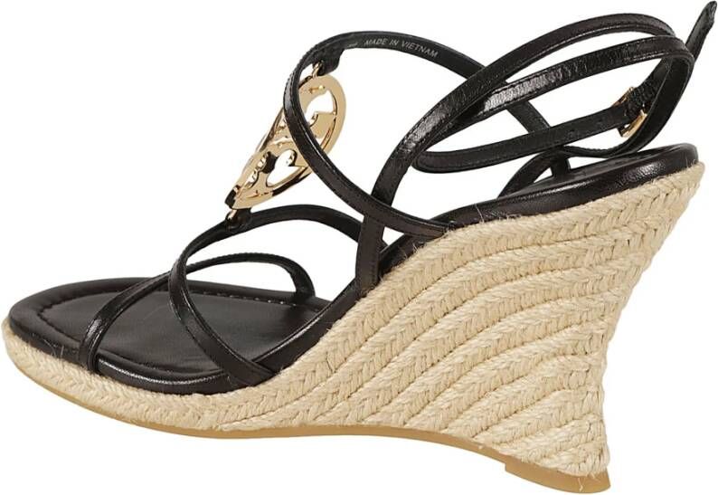 TORY BURCH Espadrille Sleehak Sandalen Black Dames